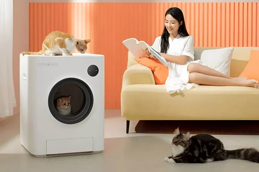 self clean cat litter box